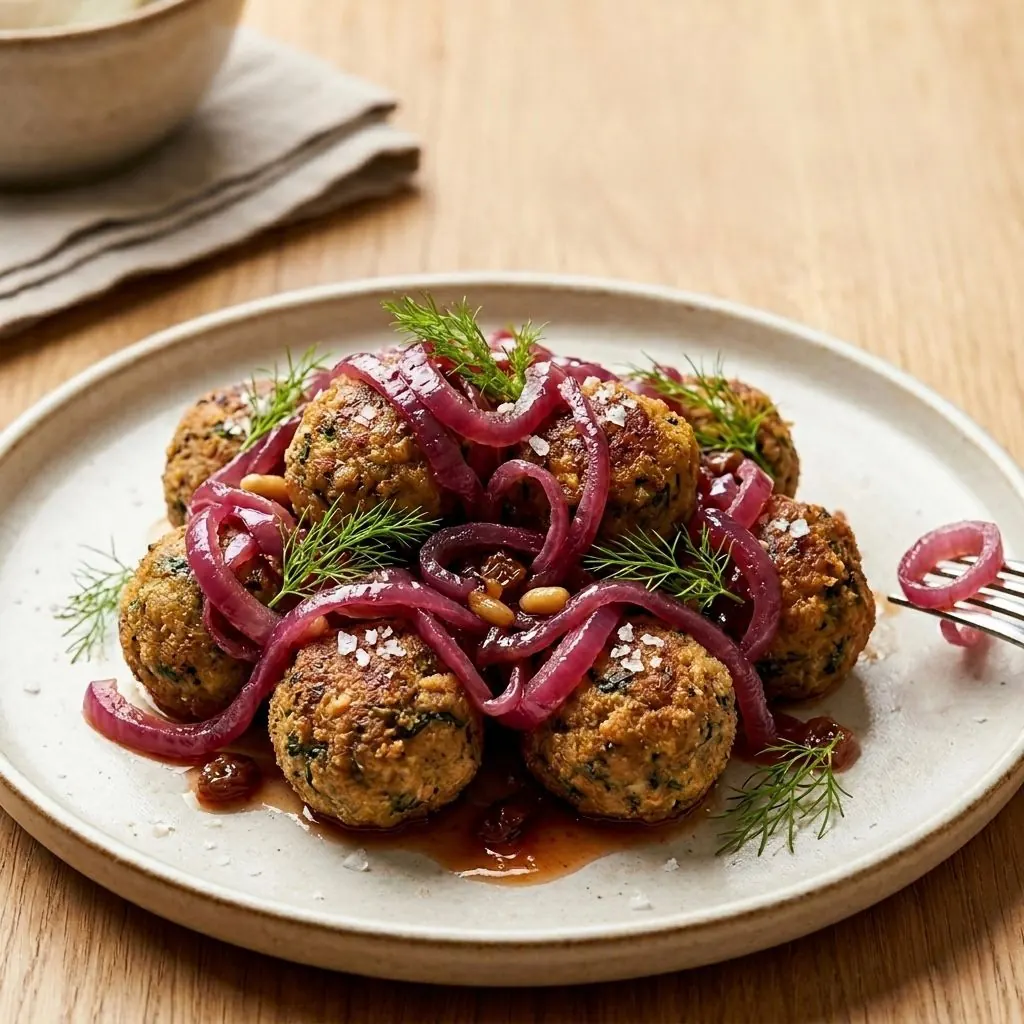 Polpette di Baccalà e Cipolla Rossa